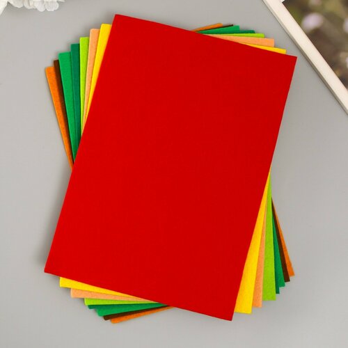 Набор мягкого фетра Астра 8 шт ассорти 3 мм 400 гр 20х30 см 598₽