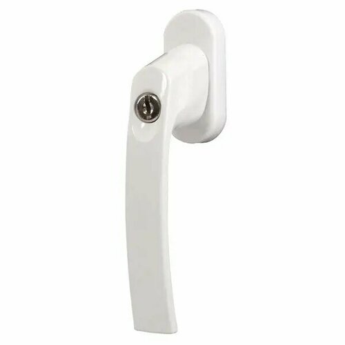 Ручка оконная с ключом 35 мм ЦАМ окрашенная цвет белый 1680₽