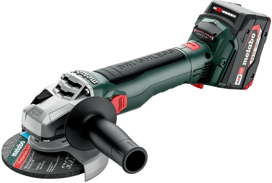 Шлифовальная машина Metabo Углошлифовальная машина Metabo W 18 LT BL11-125 Quick 10000об/мин рез. шпин: M14 d=125мм (613052510)