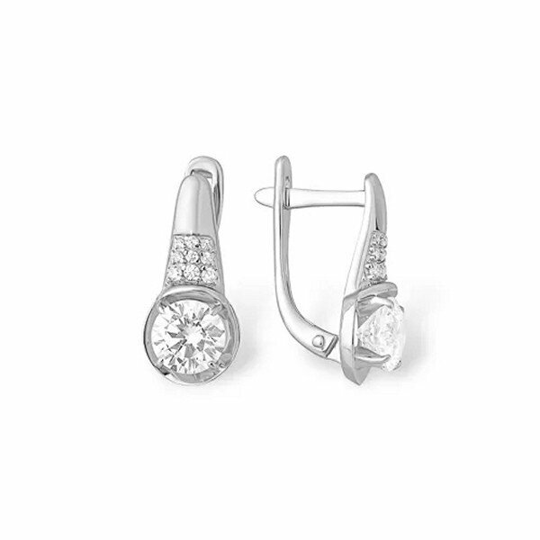 Серьги JEWELIN, серебро, 925 проба, фианит