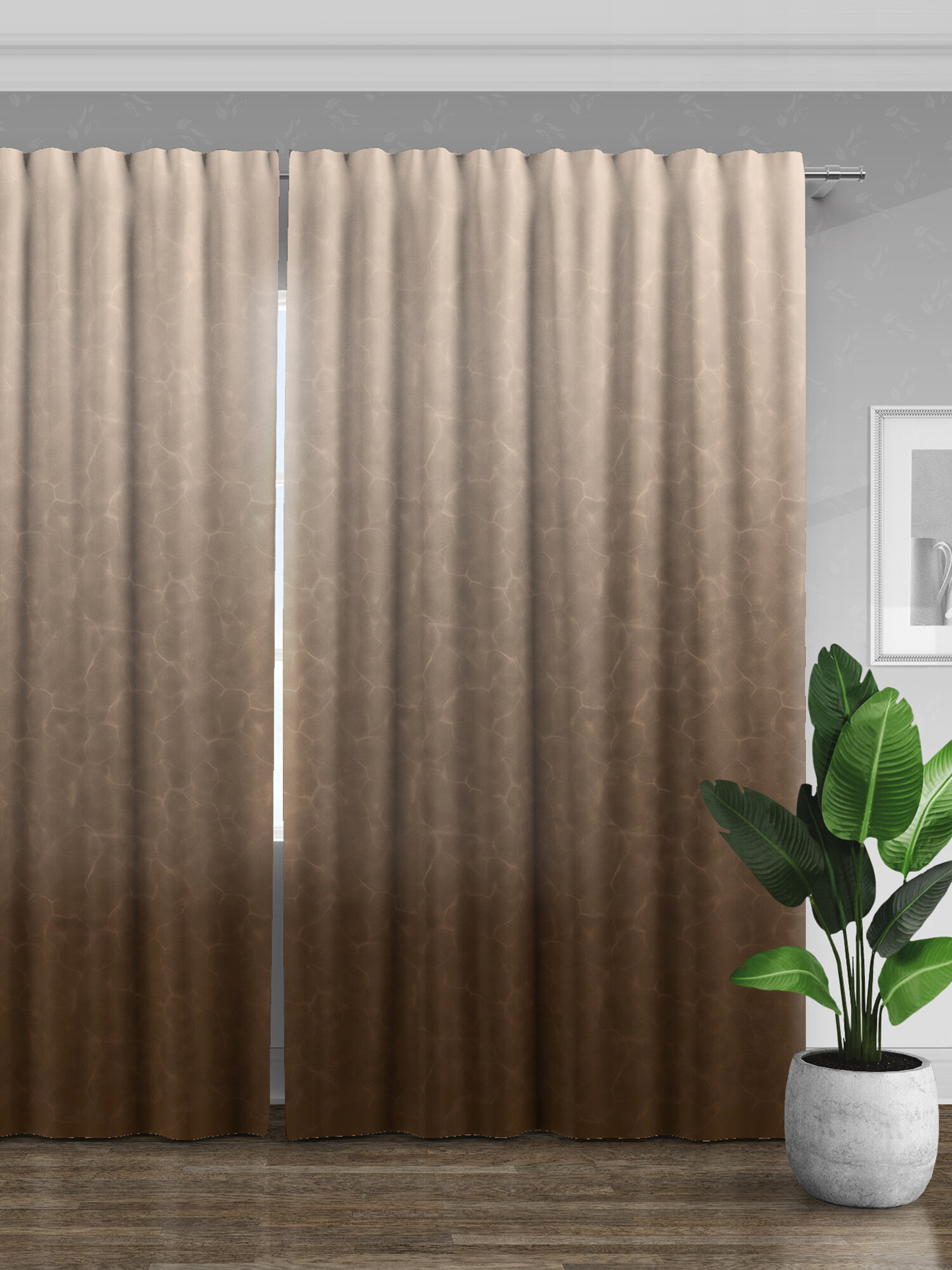 Шторы с рисунком 290х260см 2шт габардин Комплект фотоштор Decorito с принтом для спальни гостиной и зала.