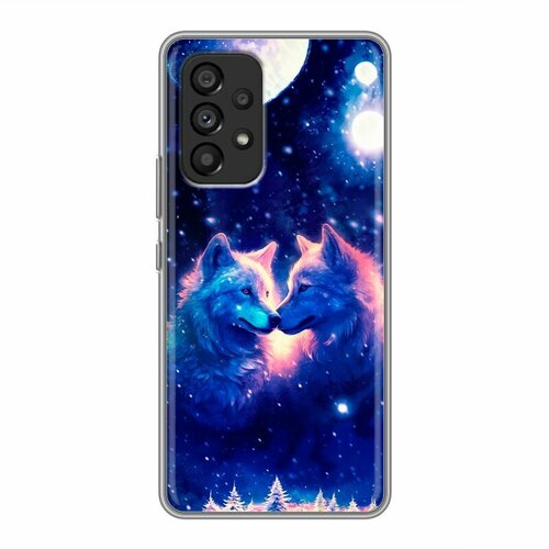 Дизайнерский силиконовый чехол для Самсунг Галакси А73 5G / Samsung Galaxy A73 5G Волк и волчица дизайнерский силиконовый чехол для самсунг галакси а73 5g samsung galaxy a73 5g герб россии принт
