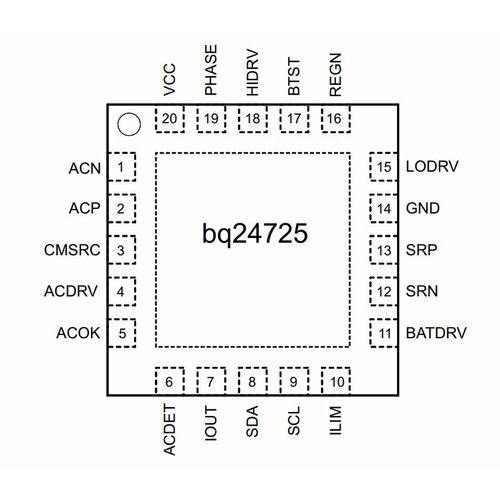 Микросхема BQ24725 микросхема контроллер питания bq24725