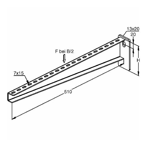 topor sledopyt pf 03 28510518 mm 510 gr v chehle Кронштейн для крепления кабеля 510 мм KTA 500