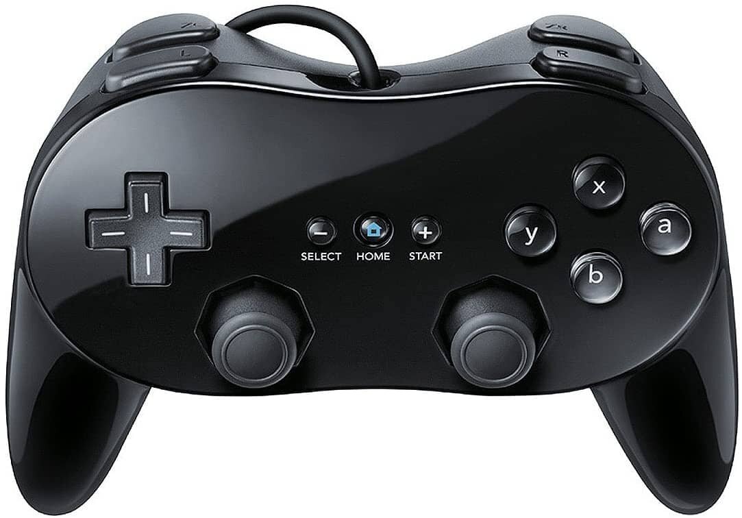 Классический проводной геймпад Classic Wired Controller Pro Wii Black (Neutral)