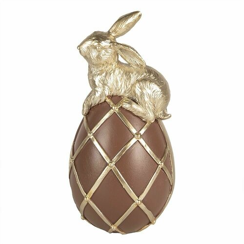 Декор "Кролик на шоколадном яйце" 10x20см