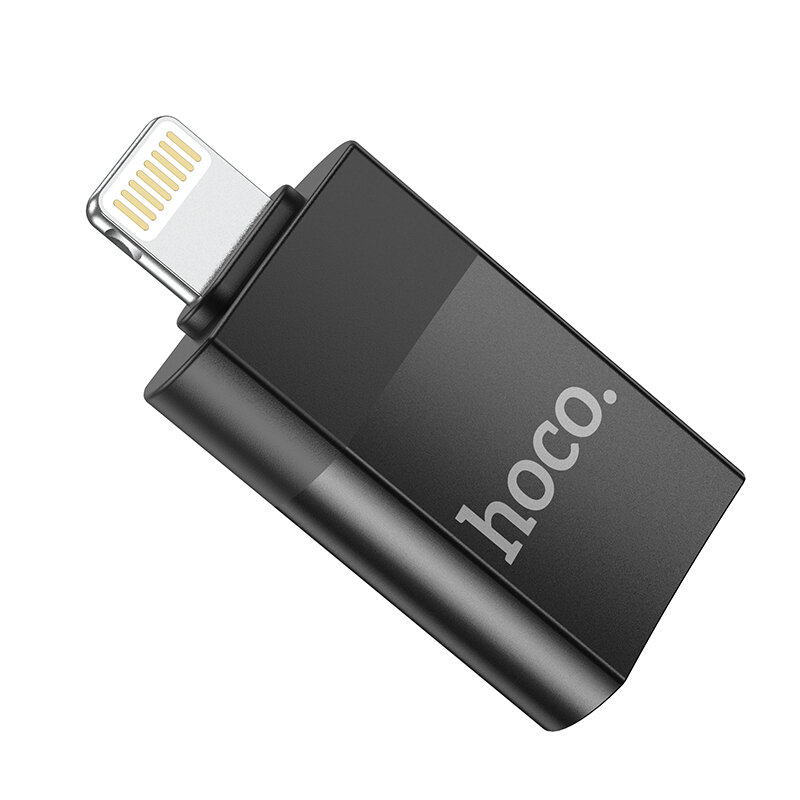 Адаптер-переходник Hoco с USB на Lightning для iPhone/ Переходник для флешки / Адаптер Lightning / Переходник для iPhone — фото 1