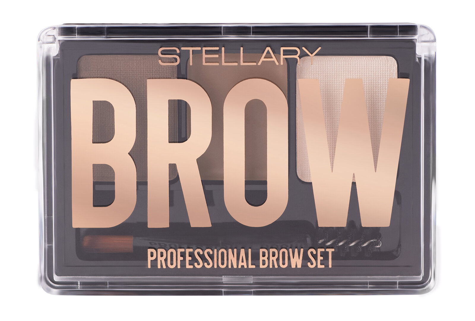 STELLARY Набор для бровей Brow Set, 2,4 г, 01 Светло-бежевый