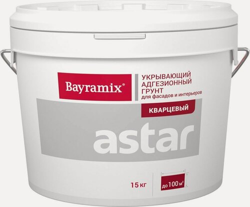 Изображение товара Байрамикс Астар кварц-грунт для фасадов и интерьеров (15кг)