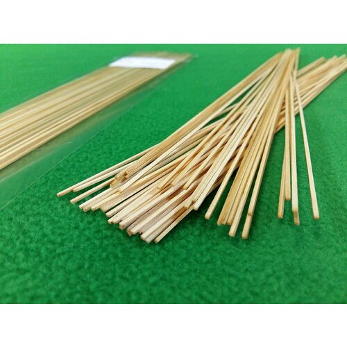 Деревянные рейки для моделизма из сосны 1х1.5 мм (50 шт) длина 30 см