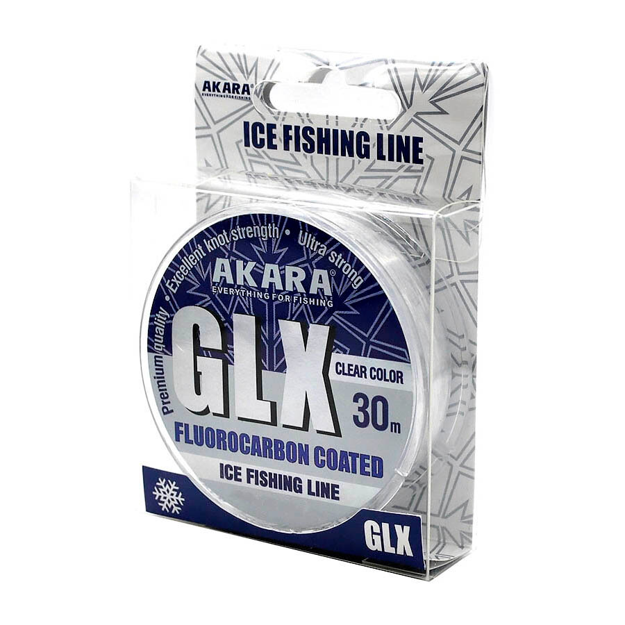 Леска Akara GLX Fluo Coated ICE 30м 0.12мм 1.9кг