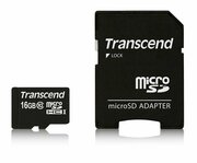 Карта памяти Transcend Premium microSDHC 16Gb UHS-I Cl10 +ад, TS16GUSDHC10