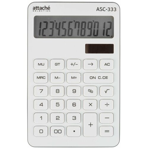 Калькулятор настольный комп Attache Selection ASС-333,12р, дв. пит,170x108бел