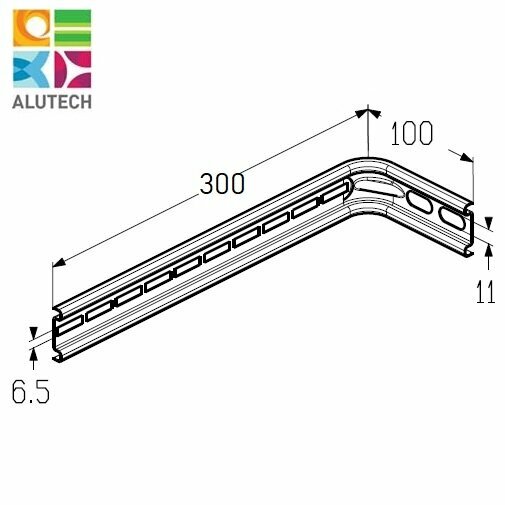 фото Подвес/кронштейн Alutech крепления горизонтальных направляющих (длина 30см) для сборки секционных ворот