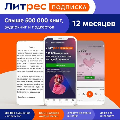 Литрес. Подписка 12 месяцев подписка лицей 12 месяцев