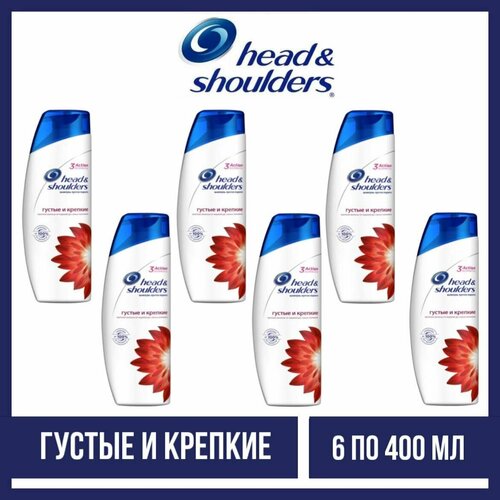 комплект 6 шт шампунь 2 в 1 head and shoulders men ultra с кофеином 6 шт по 400 мл Комплект 6 шт, Шампунь 2 в 1 Head and Shoulders Густые и крепкие, 6 шт. по 400 мл.