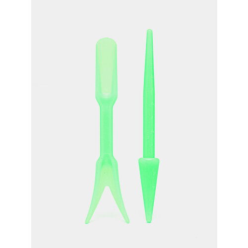 набор посадочного инструмента 4 предмета лопатка вилка конус стаканчик Набор для пересадки комнатных растений, рассады Цвет Зеленый