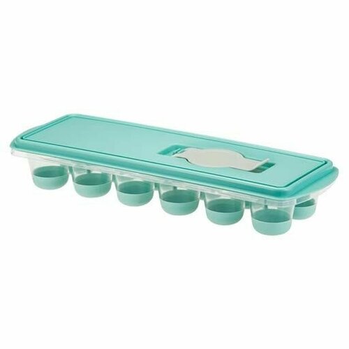 Форма для льда емкость с крышкой капля клапан силиконовое дно аквамарин 560₽