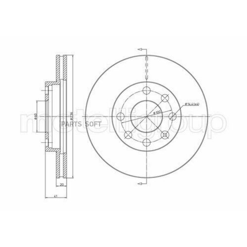 METELLI 230096 Диск тормозной 2шт