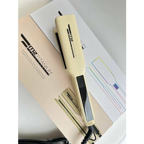 Утюжок MZ Titanium титановые пластины профессиональный молочный черные пластины матовый 450000₽