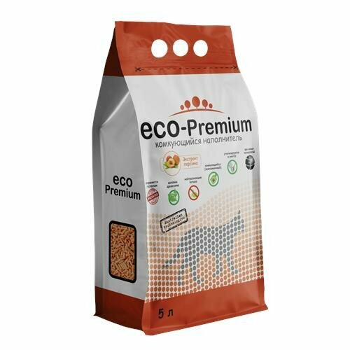 Наполнитель ECO-Premium Комкующийся Персик 5л наполнитель цеосан комкующийся гигиенический 4 2кг 5л