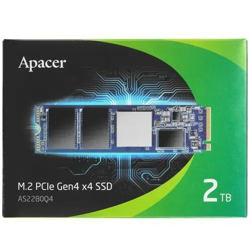 Накопитель SSD M.2 2280 Apacer AS2280Q4 2TB PCIe Gen4x4 with NVMe 3D TLC 5000/4400MHz IOPS 750K MTBF 1.5M 1.8DWPD RTL - фото №19