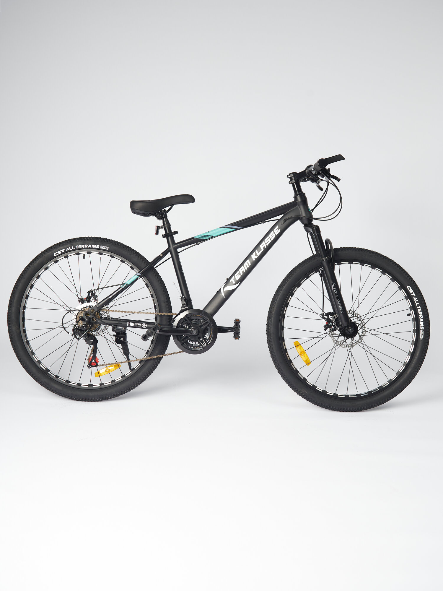 Горный взрослый велосипед Team Klasse B-6-E серый, голубой, диаметр колес 26 дюймов