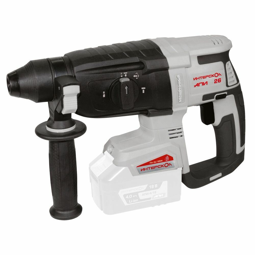 фото Перфоратор аккумуляторный бесщёточный ИНТЕРСКОЛ ПА-26/18ВМ с кейсом. Для профессионального и бытового применения. (без аккумулятора и зарядного устройства)