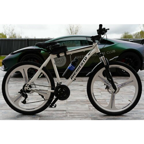 Велосипед RICHIESTO 26 на литых дисках три луча Горный Спортивный Унисекс белый 2690000₽