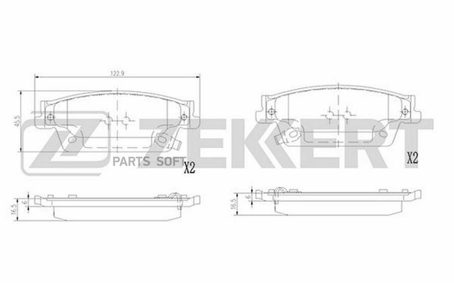 ZEKKERT BS-2985 Колодки торм. диск. задн. Cadillac SRX 03-