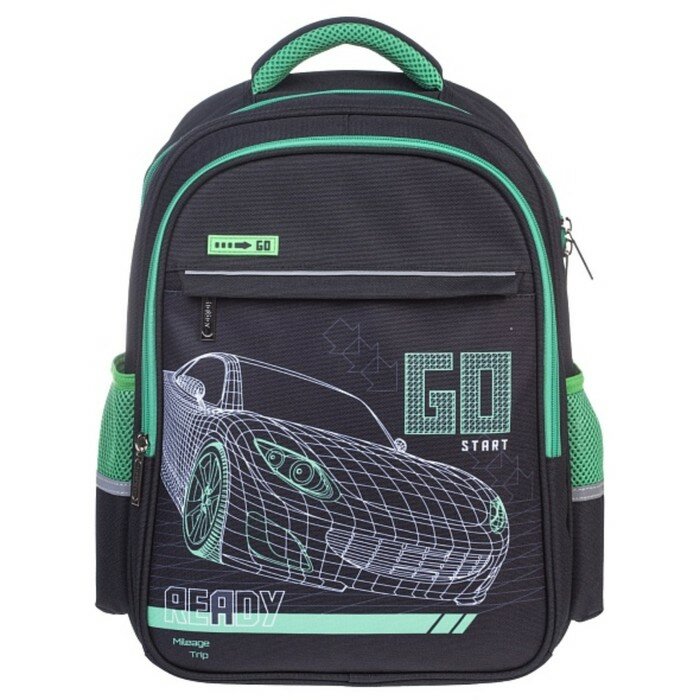 фото Hatber Рюкзак школьный 38 х 29 х 14,5 см, Hatber Ergonomic light, "На старт!" NRk_15125