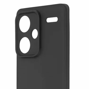 Чехол матовый для Redmi Note 13 Pro Plus (Редми Нот 13 про плюс) черный — фото 1
