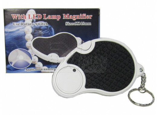 фото Лупа Pro Legend ювелирная 45х, 25 мм, складная, с подсветкой, ультрафиолет (2 LED)