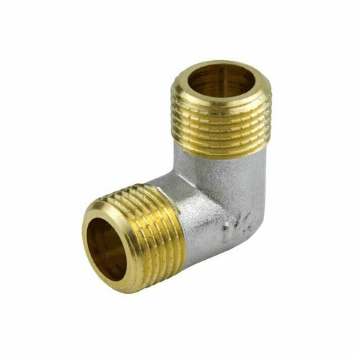 Угольник латунь никель Ду 15 (1/2