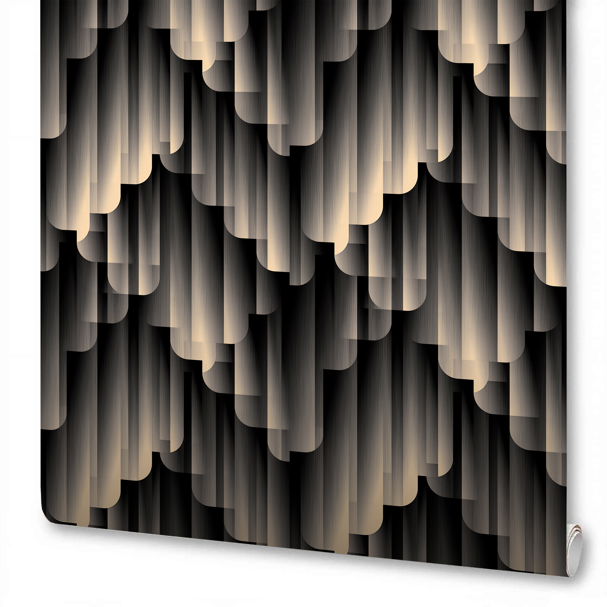 фото Обои флизелиновые Wallsecret Cascade черные 8820-19