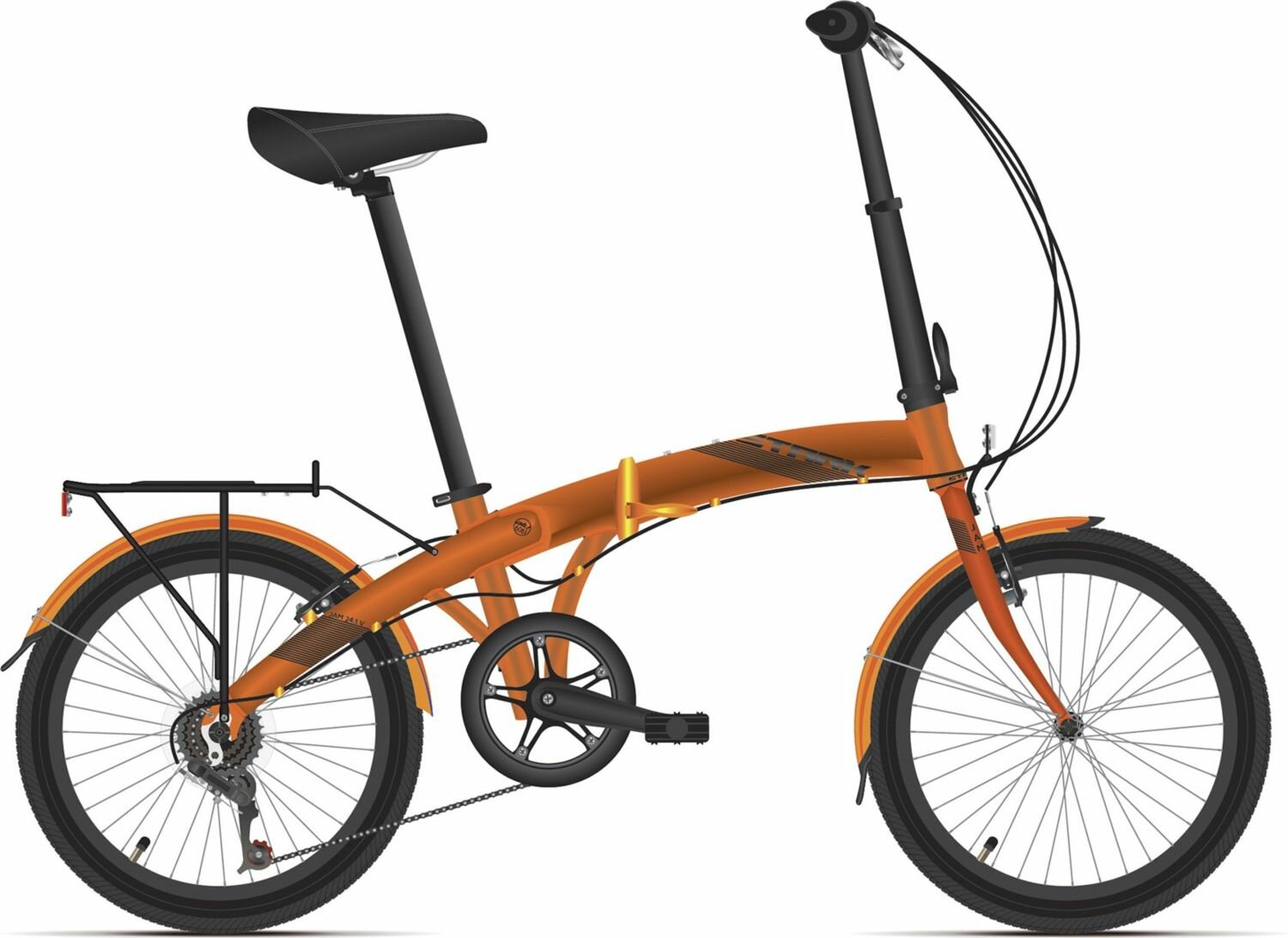 Велосипед Stark Jam 24.1 V (2024) (Велосипед Stark'24 Jam 24.1 V оранжевый/черный 14.5", HQ-0014123)