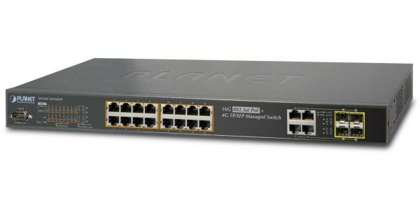 IPv6 Managed 16-Port 802.3at PoE Gigabit Ethernet Switch + 4-Port SFP (230W)