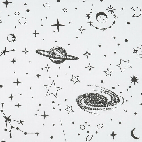 Перкаль гладкокрашенный рис 64032 вид 7 Мидария чб 5050см AstraCraft 250₽