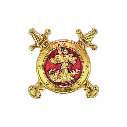 Эмблема МВД красная эмаль