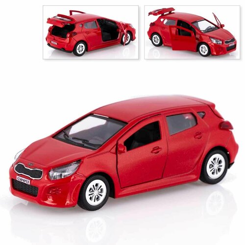 Машинка Kia Ceed, коллекционная, металлическая, красная, Технопарк, 12 см