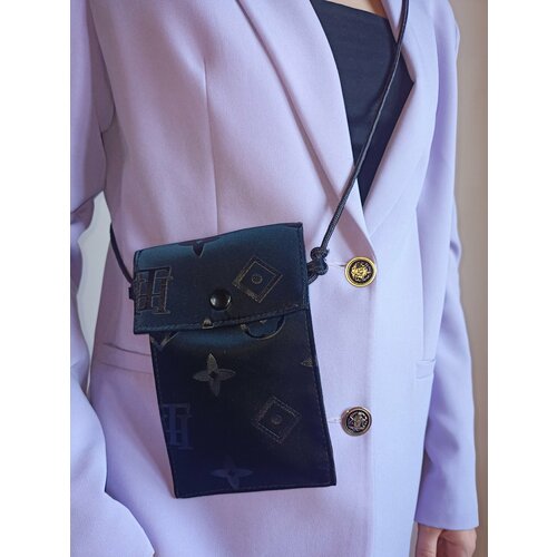 Сумка мессенджер ULALA, фактура тиснение, черный