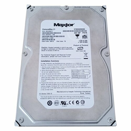 Жесткий Диск Maxtor 9DP03G 320Gb IDE 3,5 HDD