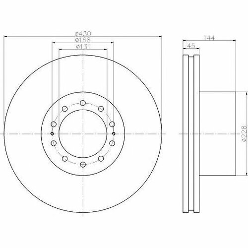 Диск тормозной вентилируемый для автомобиля Mercedes Benz DON CVD670 1 шт 13797₽