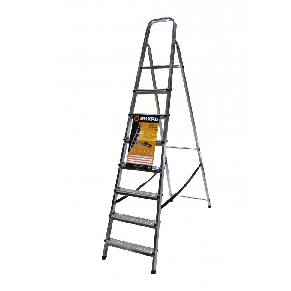 фото Стремянка стальная вихрь СС 1х8, 73/5/1/12