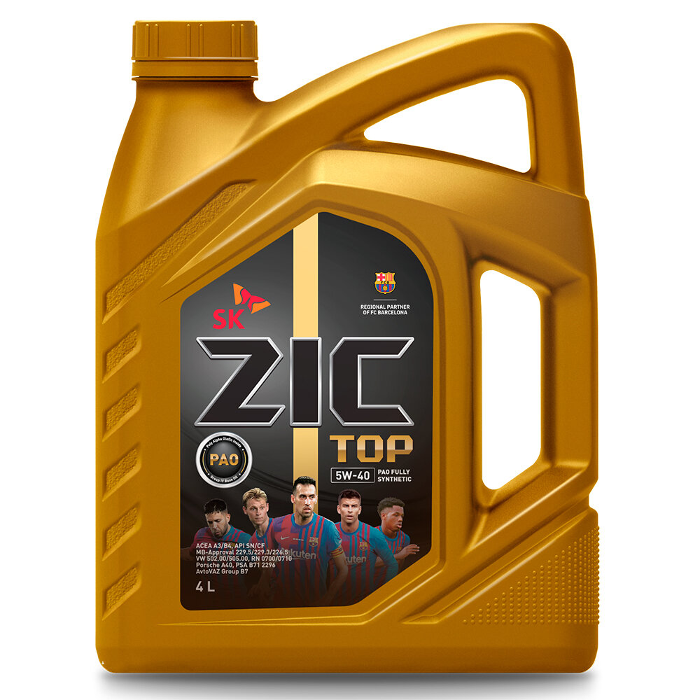 Масло моторное ZIC TOP 5W-40 (4л) (162682) ZIC-5W40-TOP-4L