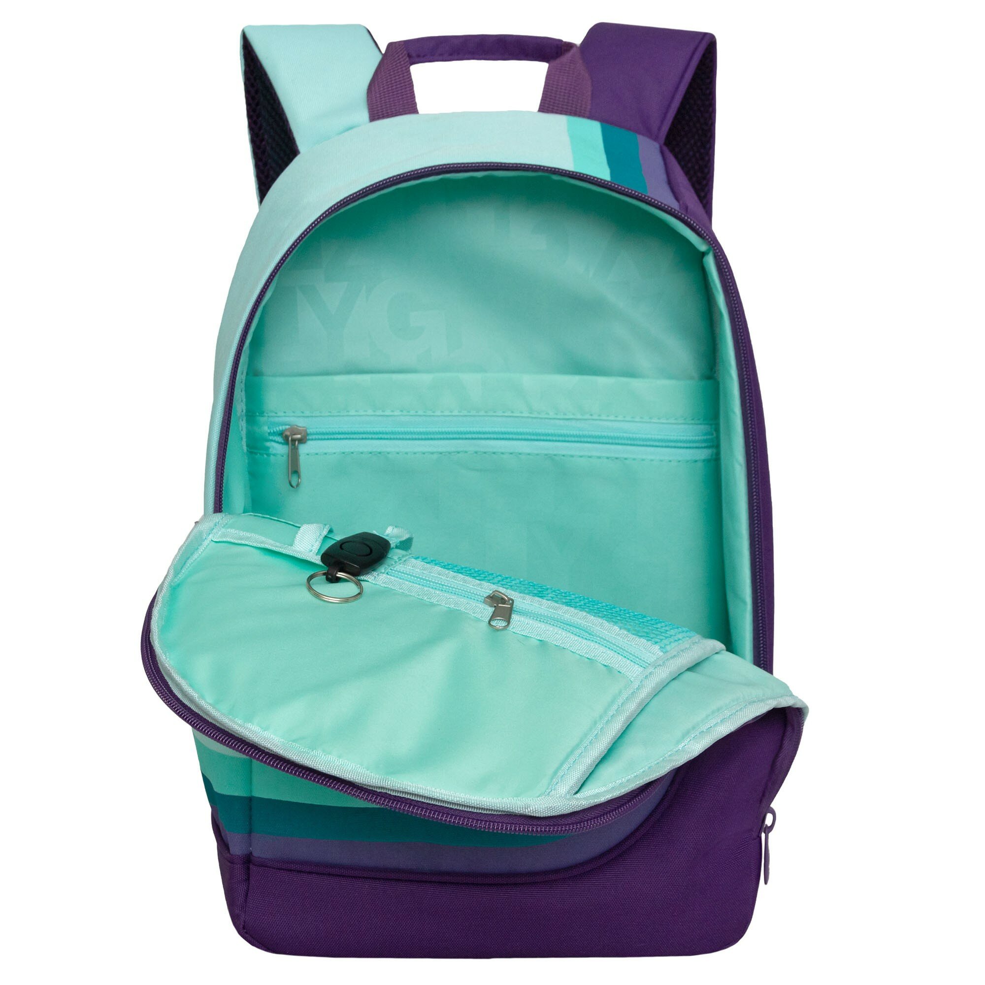 Стильный школьный рюкзак GRIZZLY с карманом для ноутбука 13", женский RD-345-1/2