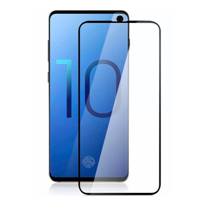 Защитное стекло на Samsung Galaxy S10E, черный, X-CASE