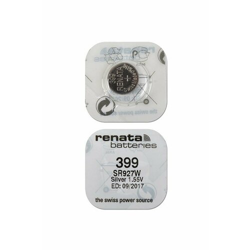 Батарейка Renata R 399 (SR 927 W) renata r sr 927 sw 1 55v 57mah 9 5x2 6mm батарейка для часов renata 395 1 шт