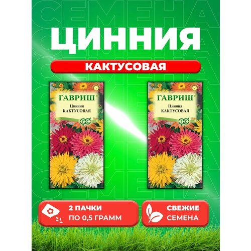 Цинния Кактусовая, смесь 0,5 г (2уп) семена цинния кактусовая смесь 0 5г