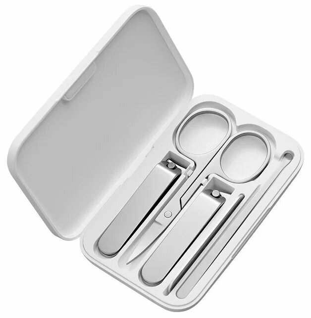 Набор Xiaomi Nail Clipper Five Piece Set, белый/серебристый, 5 предметов